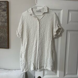 Abercrombie & Fitch Crinkled White Shirt